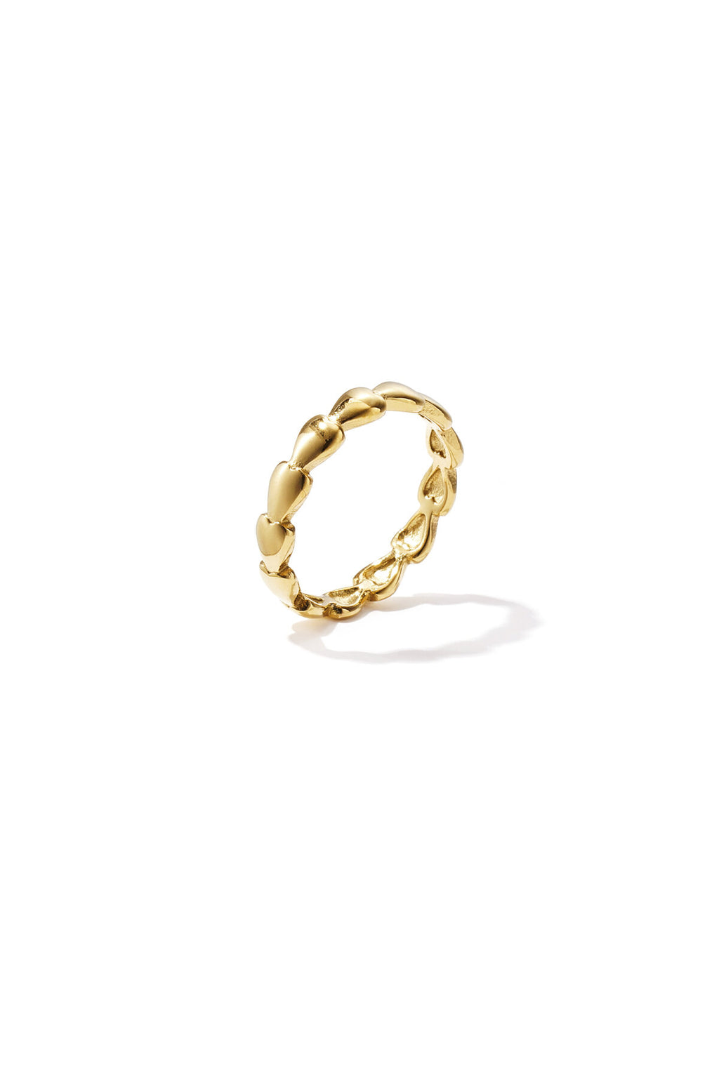 Minimalist ring with small hearts