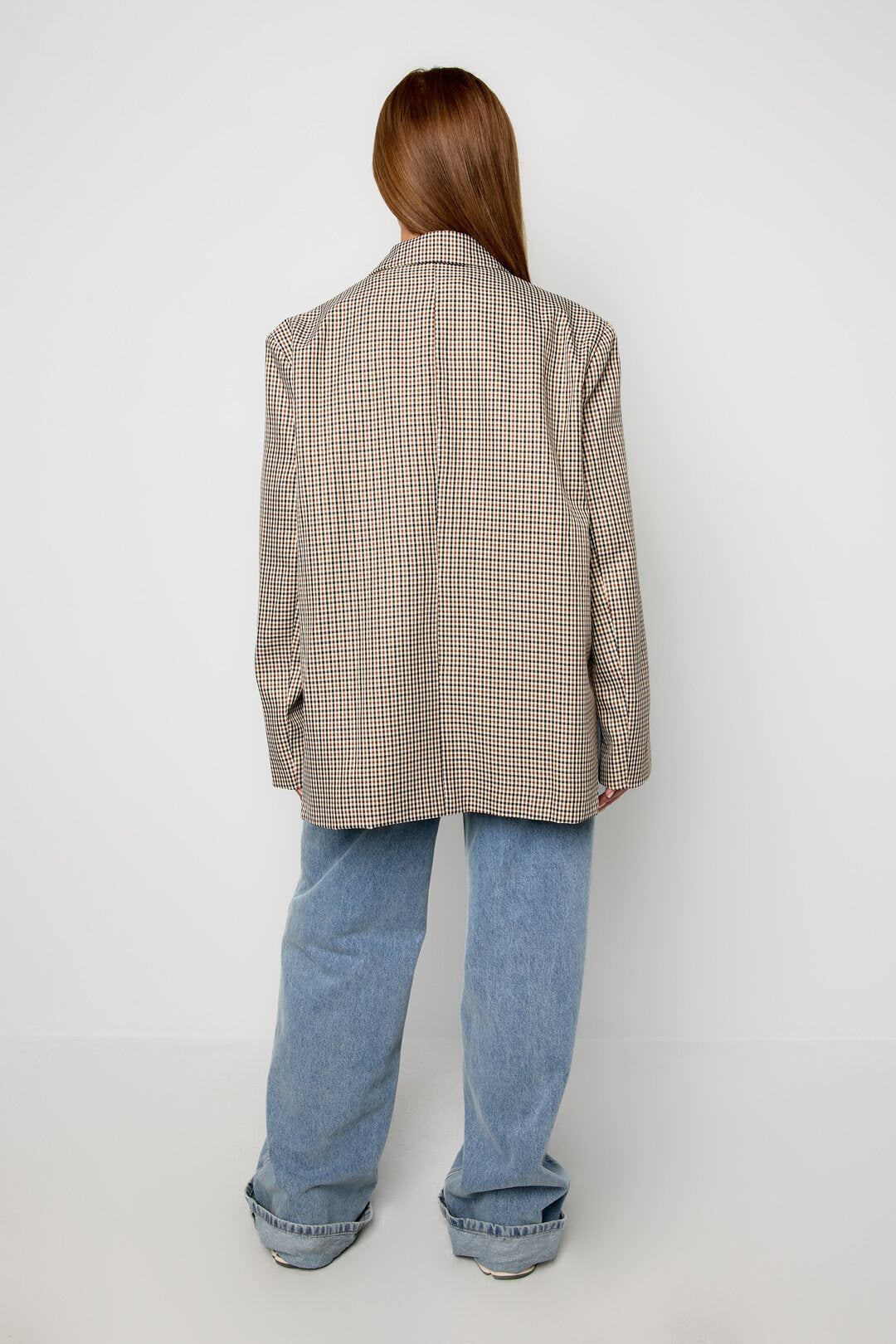 Check Blazer Oversized