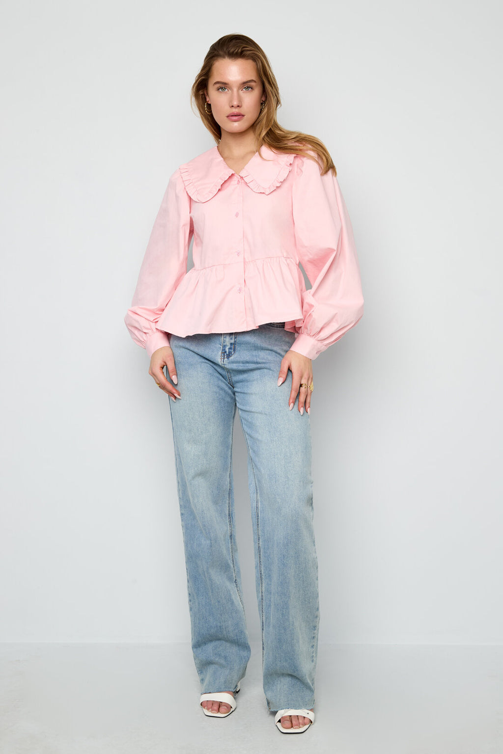 Cotton Blouses & Shirts Solid color Casual Spring/Summer  Clothes