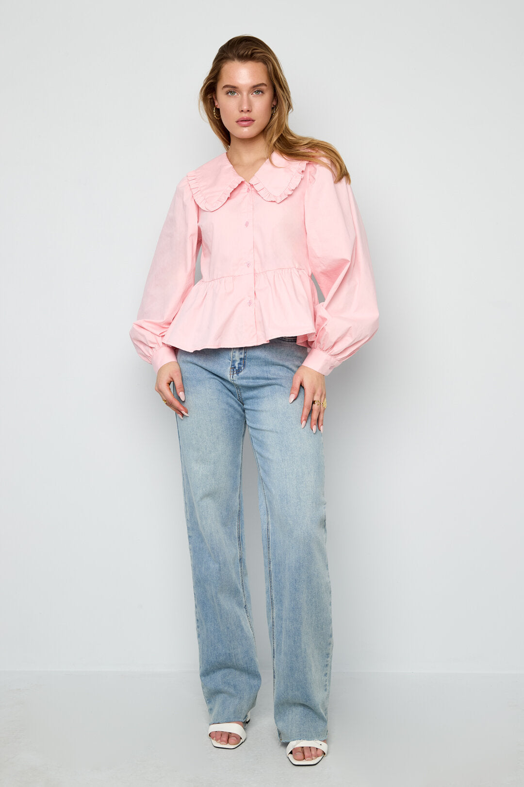 Cotton Blouses & Shirts Solid color Casual Spring/Summer  Clothes