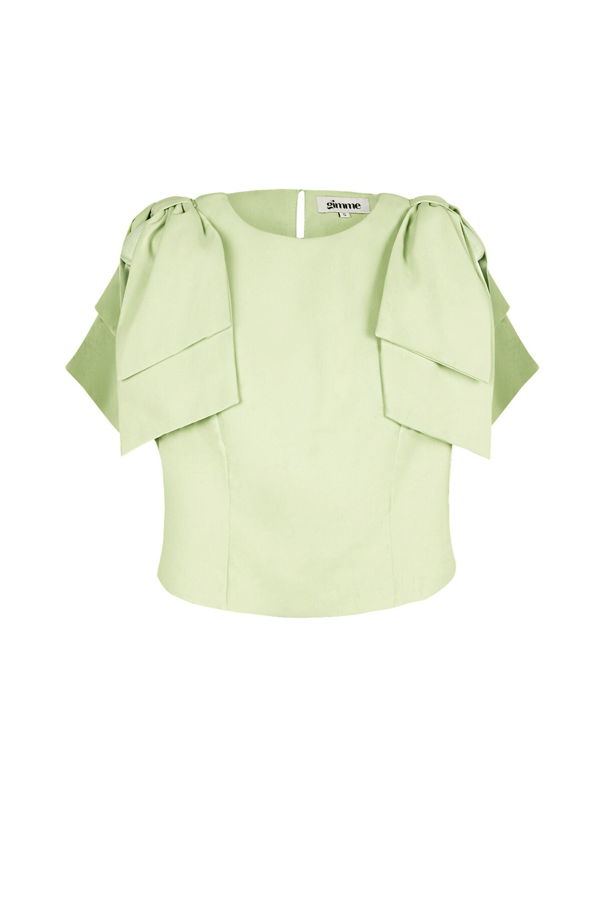 Polyester Women's Short Sleeve Top Ruffle Shoulder Design