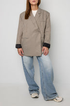Check Blazer Oversized