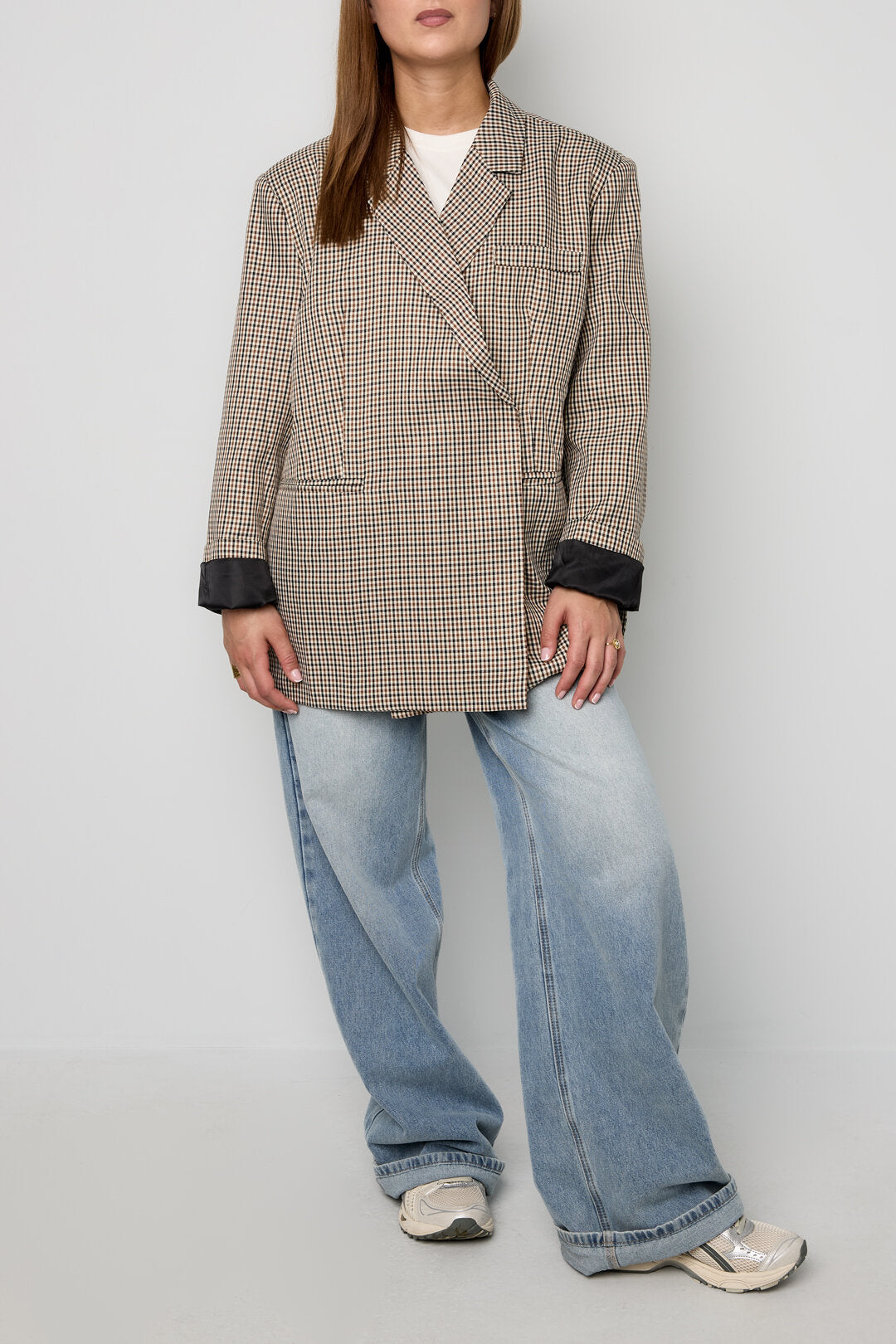 Check Blazer Oversized