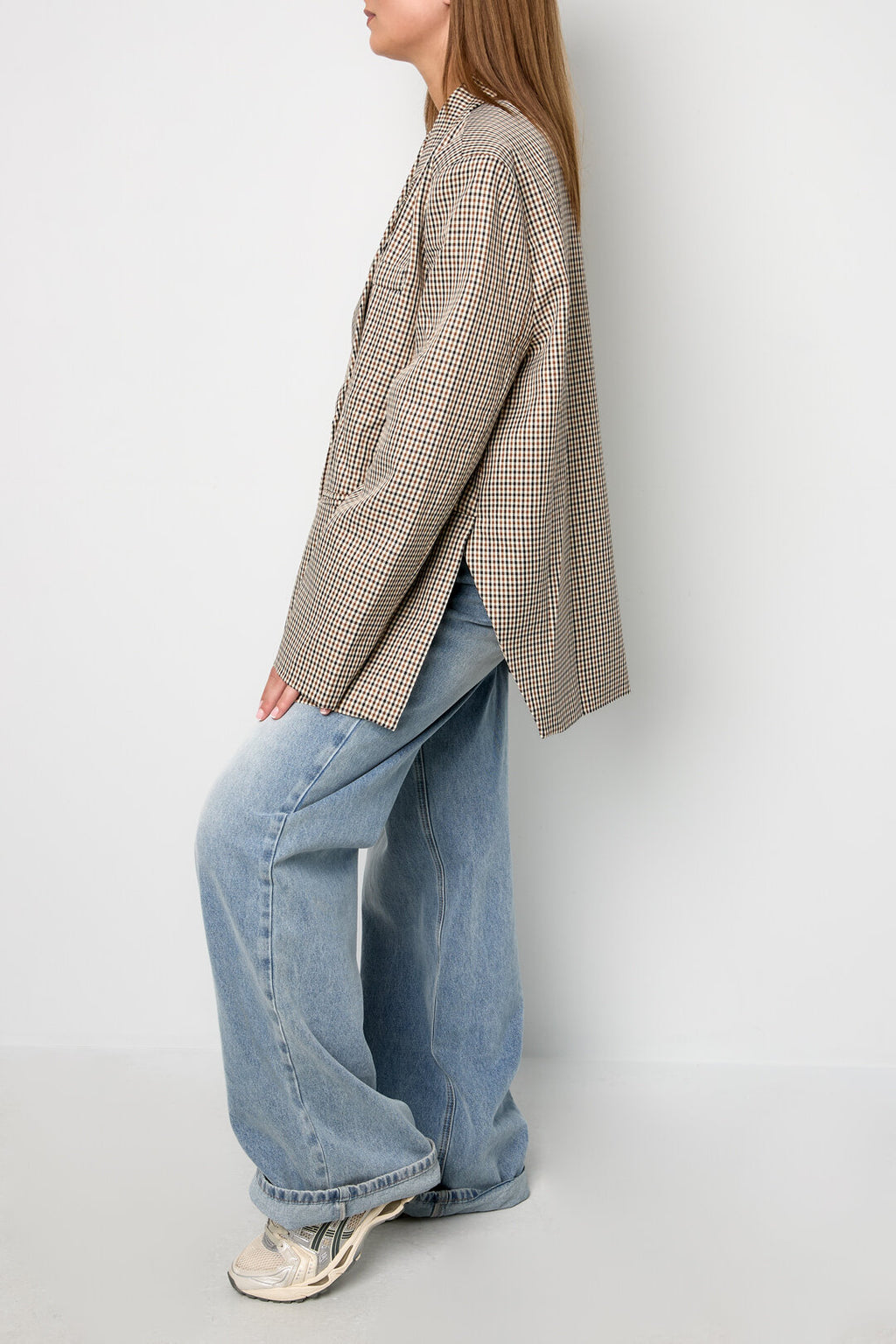 Check Blazer Oversized