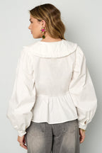Cotton Blouses & Shirts Solid color Casual Spring/Summer  Clothes