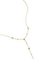 Y-line necklace with filled hearts