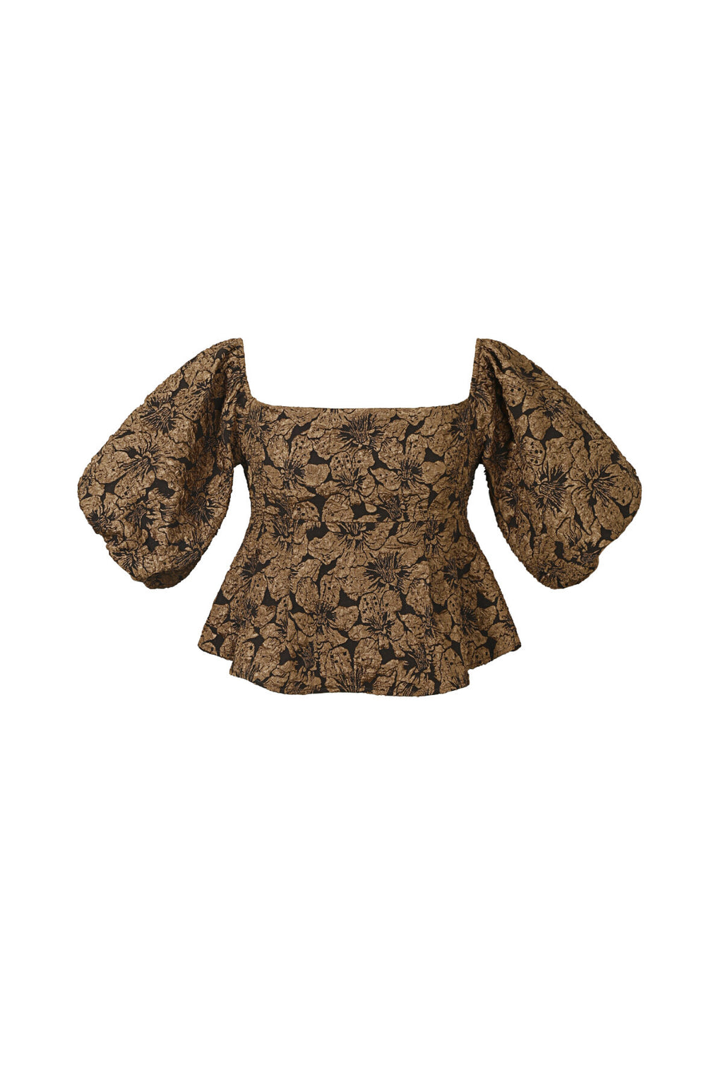 textured puff sleeve top