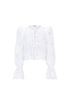 Cotton Woven Women's Long Sleeve Top Casual Cutout